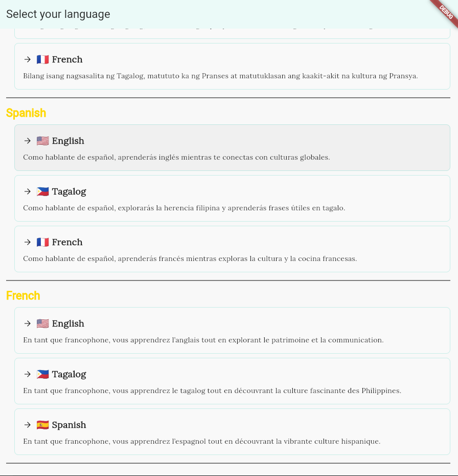 Divinari Language Selection 2